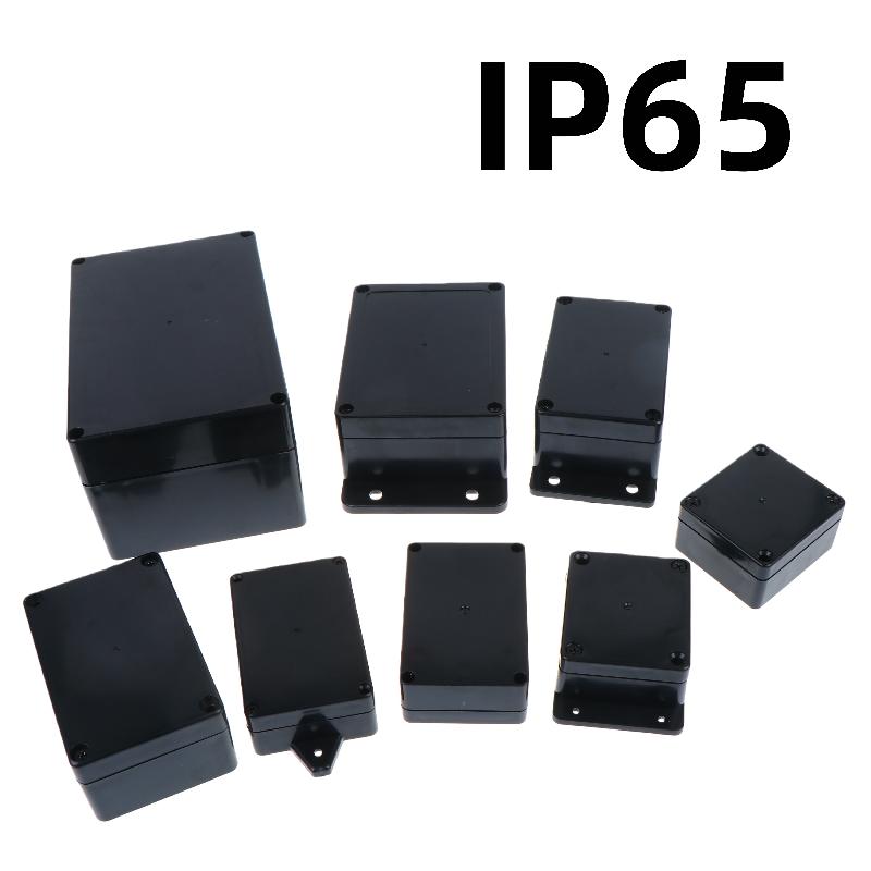 Electronics Stuff - กล่องพลาสติกสำหรับโครงการอิเล็กทรอนิกส์แบบกันน้ำ IP65 สีดำ 1/3 ชิ้น กล่องรวมสายไฟ
