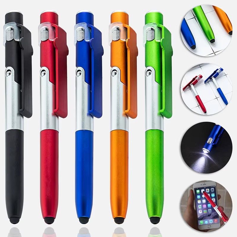 Smart Pen Digital - ปากกาของเล่นอเนกประสงค์ 4 in 1 พร้อมไฟพับได้ ปากกาของขวัญโฆษณา