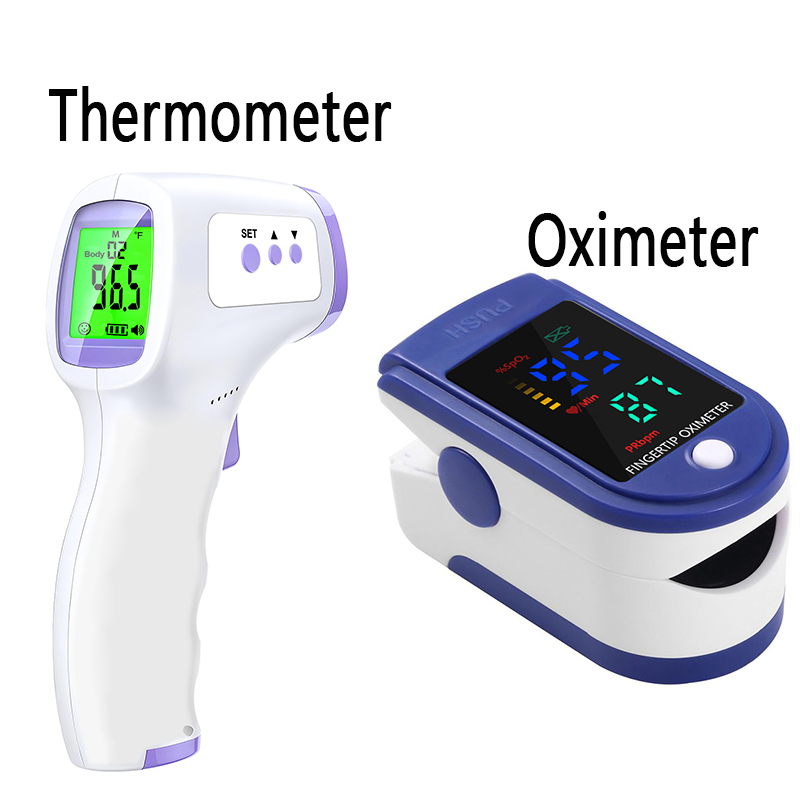 Unique Electronics Gadgets - เครื่องวัดอุณหภูมิหน้าผากแบบอิเล็กทรอนิกส์สำหรับใช้ในบ้าน สำหรับผู้ใหญ่และเด็ก เครื่องวัดออกซิเจนในเลือดแบบปลายนิ้ว SpO2 Pulse Oximeter