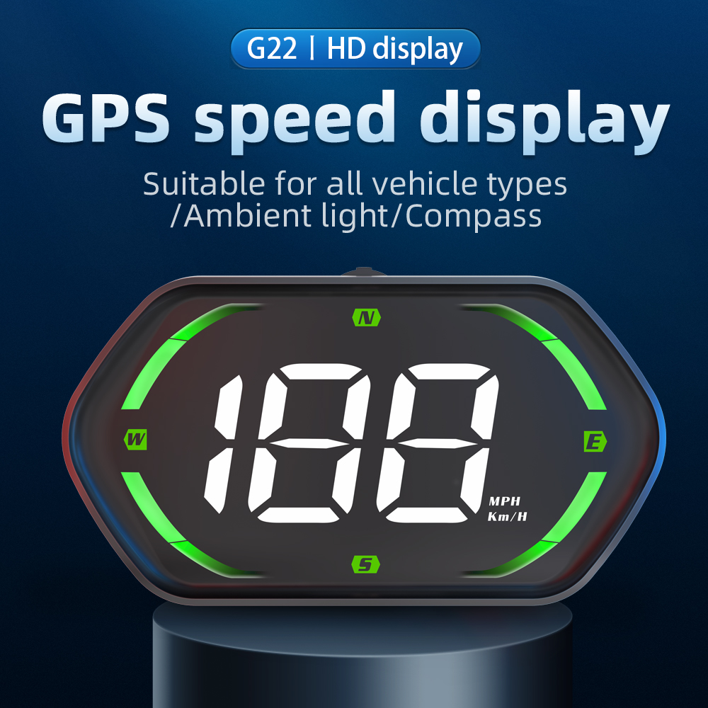 Electronics And Gadgets With H - G22 จอแสดงผลบนกระจกหน้ารถ (HUD) พร้อม GPS วัดความเร็วแบบดิจิทัล,