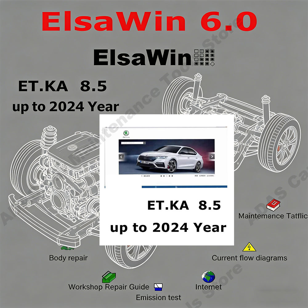 Electronics Stuff - เครื่องมือบำรุงรักษารถยนต์รุ่นใหม่ล่าสุด Elsawin 6.0 พร้อมซอฟต์แวร์ซ่อมรถยนต์ ETKA 8.5