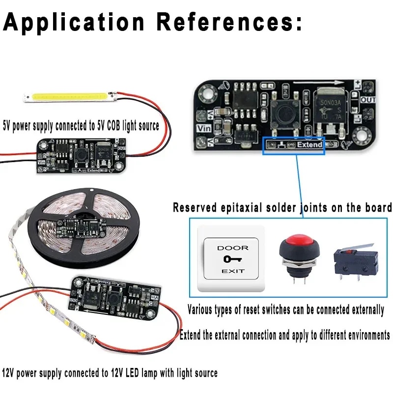 Electronics & Gadgets Beginning With D - โมดูลปุ่มควบคุมการหรี่แสงแบบไมโคร บอร์ดหรี่แสงแบบ Bistable สวิตช์อิเล็กทรอนิกส์ โมดูลหรี่แสงหลอดไฟ แรงดันคงที่