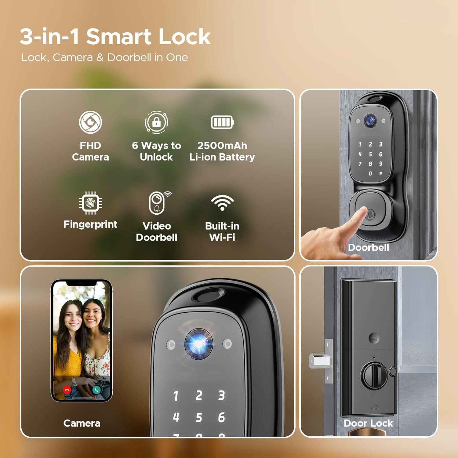 กุญแจล็อคประตูอัจฉริยะ Tuya Wi - Electronics & Gadgets Beginning With D บทวิจารณ์และราคา