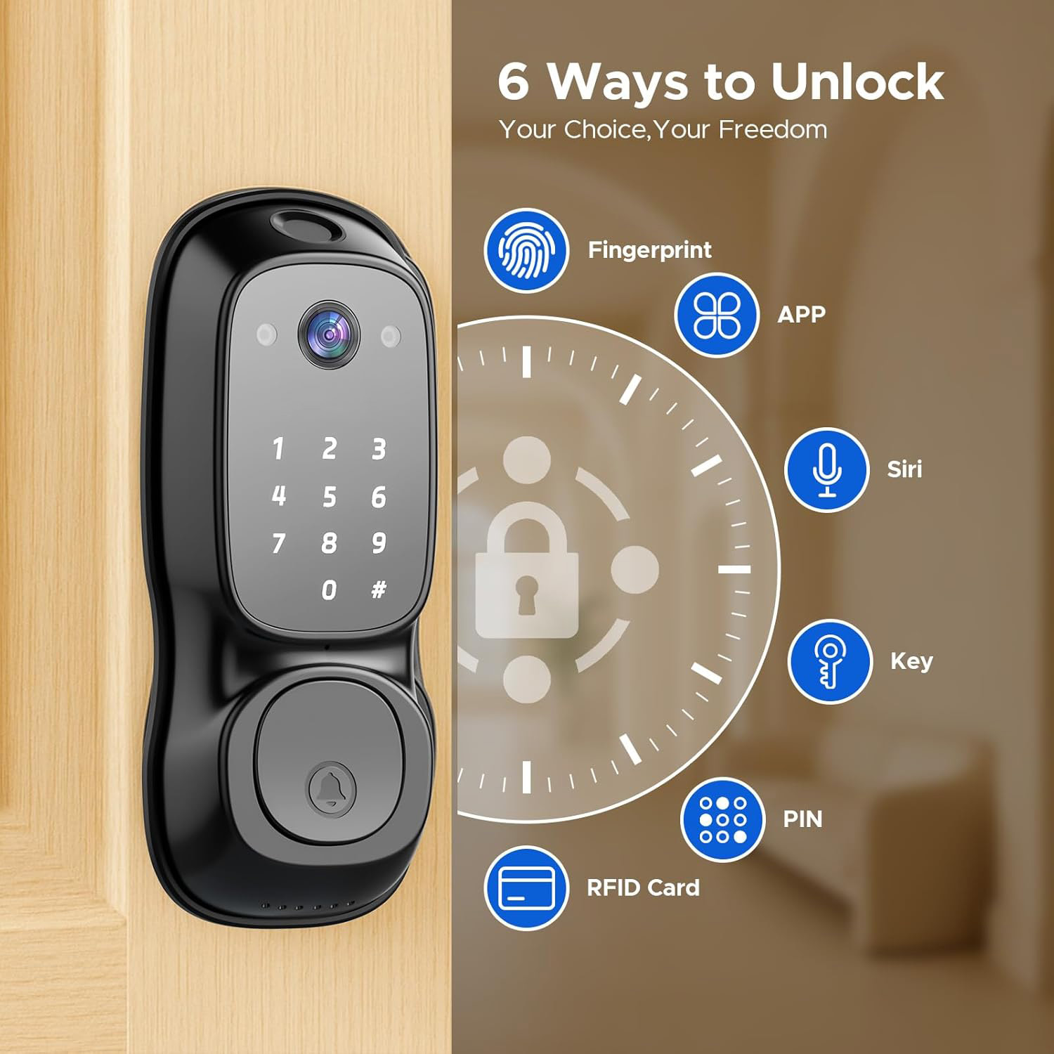กุญแจล็อคประตูอัจฉริยะ Tuya Wi - Electronics & Gadgets Beginning With D บทวิจารณ์และราคา