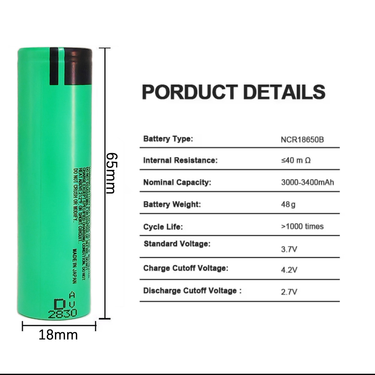 18650 แบตเตอรี่ 3.7V 3000MAH ค - Electronics And Gadgets Ce บทวิจารณ์และราคา